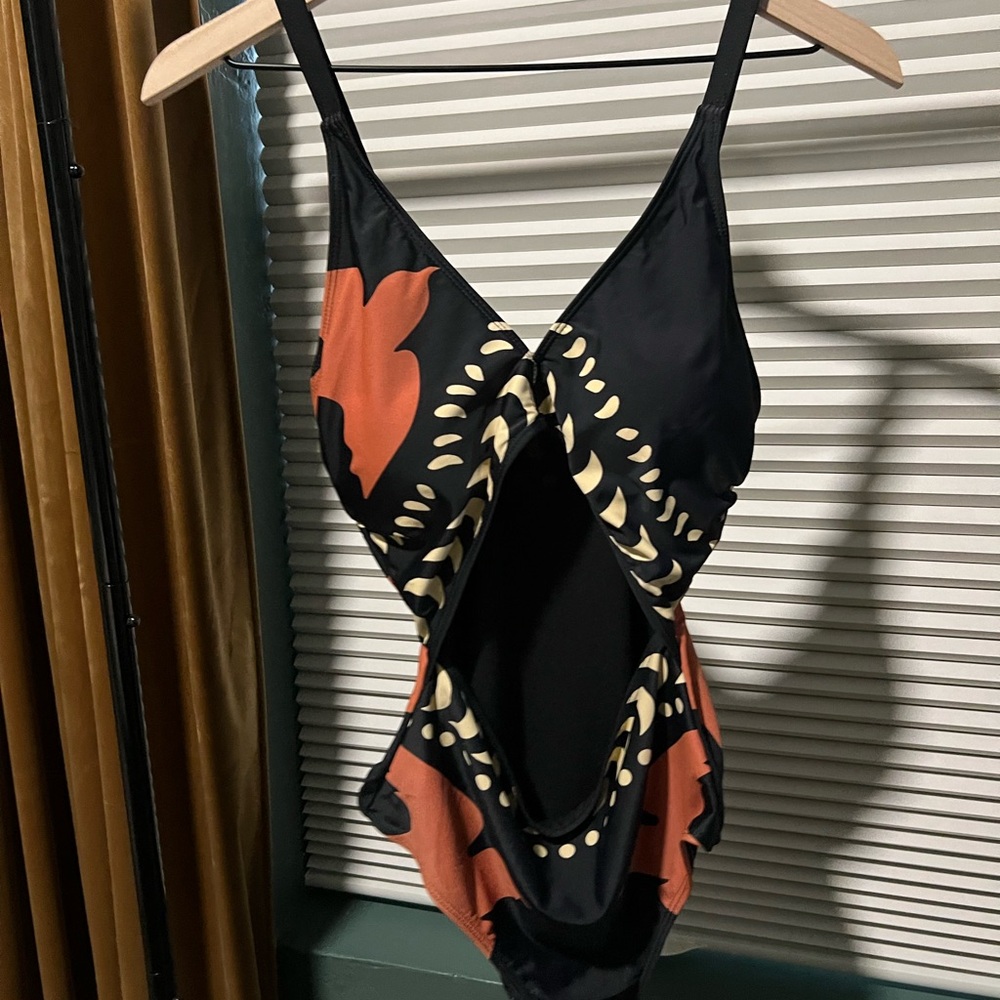 Commense Black and Red/Orange Swimsuit